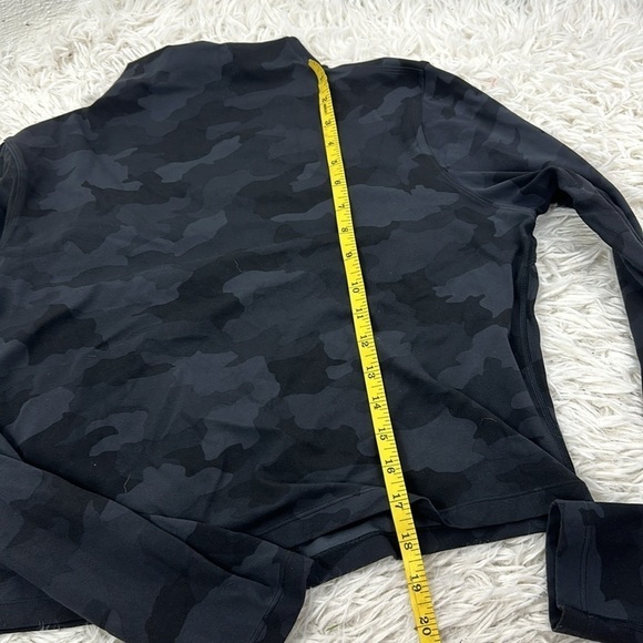 Lululemon All Aligned Mock Neck Long Sleeve Incognito Camo Multi Grey - Picture 3 of 4